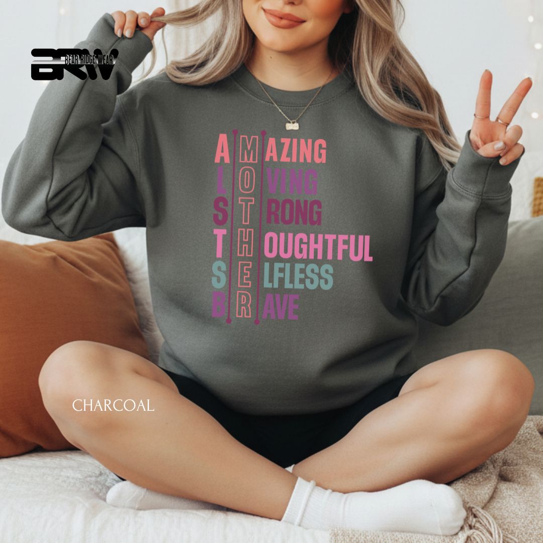Mother-Amazing Loving' Mother's Day Crewneck Sweatshirt