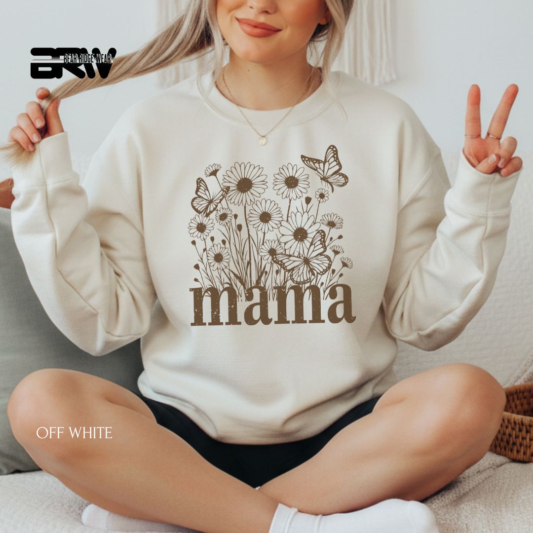 Floral Mama' Mother's Day Crewneck Sweatshirt
