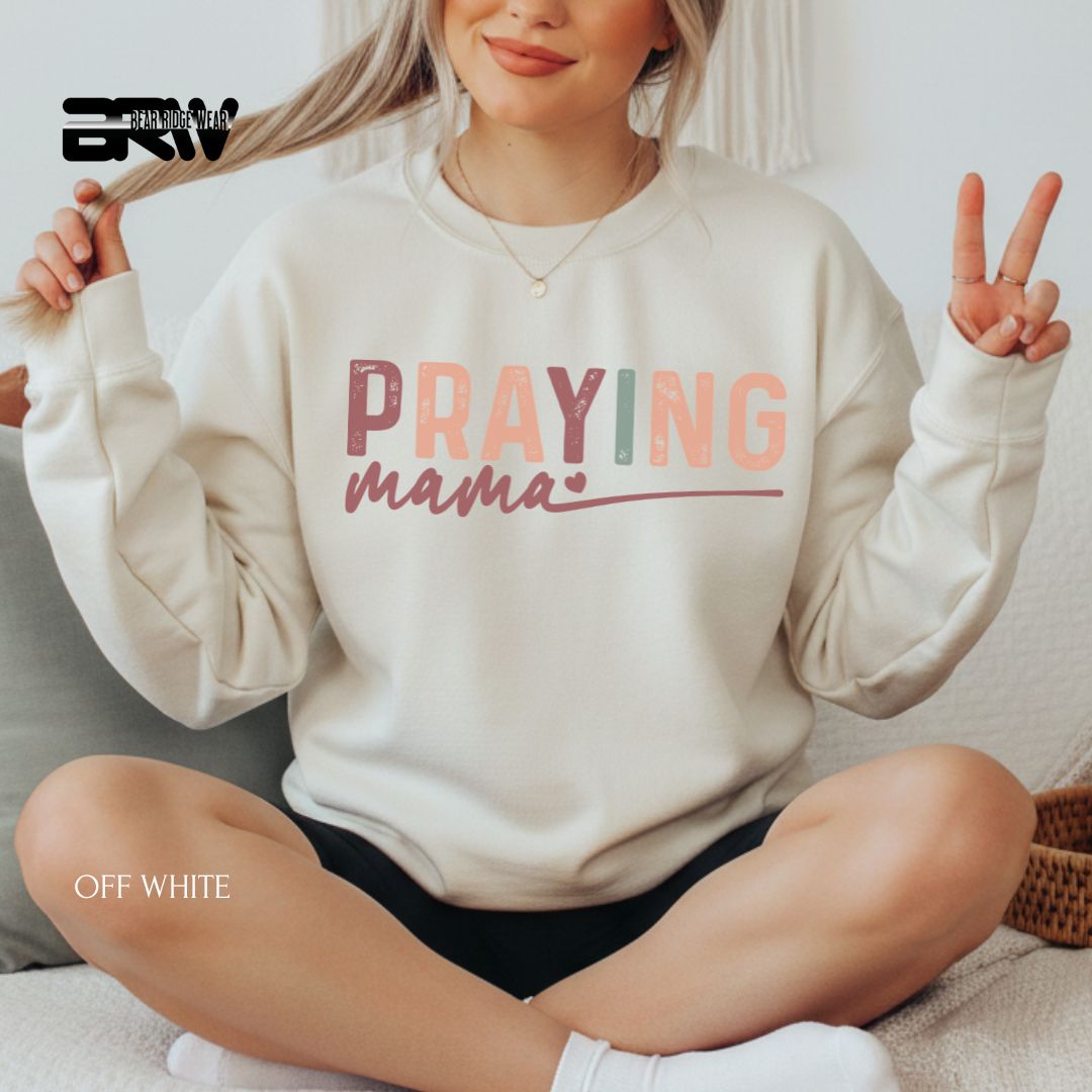 Praying Mama-with heart' Mother's Day Crewneck Sweatshirt