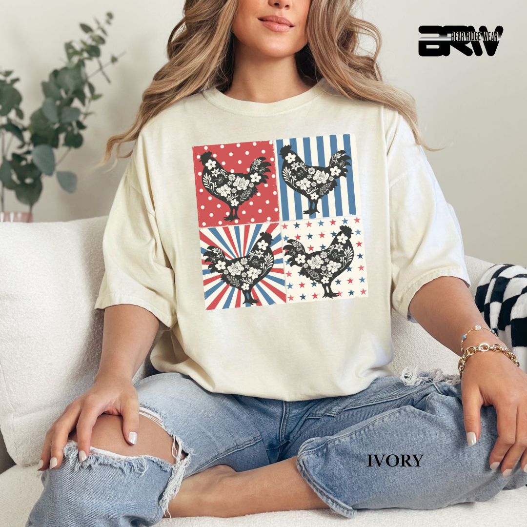 4th Of July Chickens' Patriotic T-Shirts
