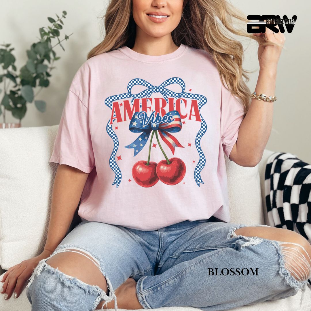 America Vibes-Cherries' Patriotic T-Shirts