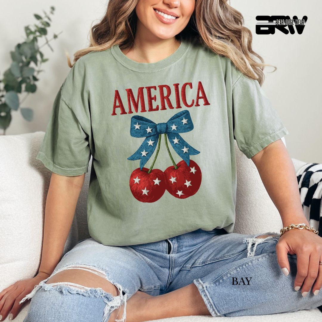 America - Cherries' Patriotic T-Shirts