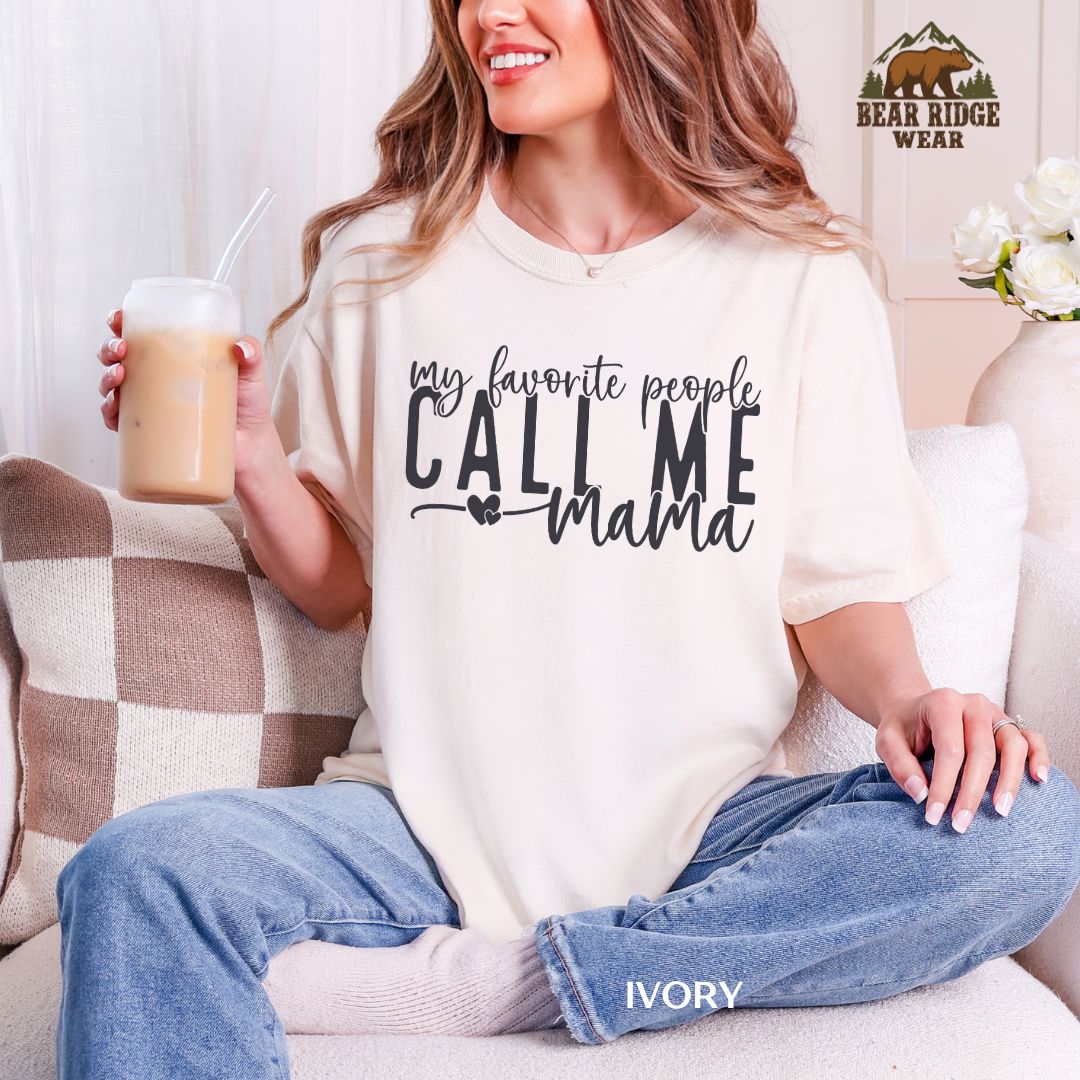 Favorite People-Mama-Black' Mother's Day T-Shirt