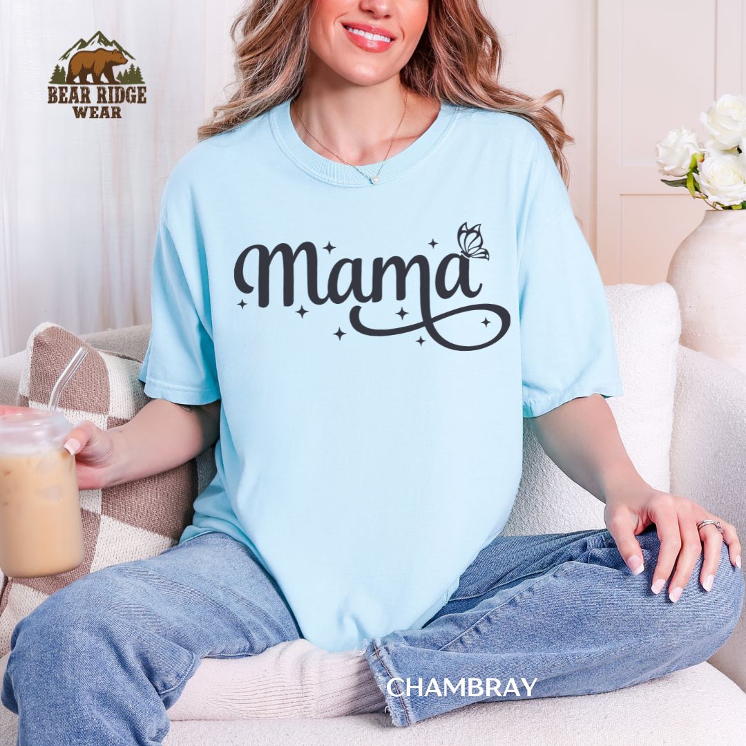 Mama-Butterfly-Black' Mother's Day T-Shirt