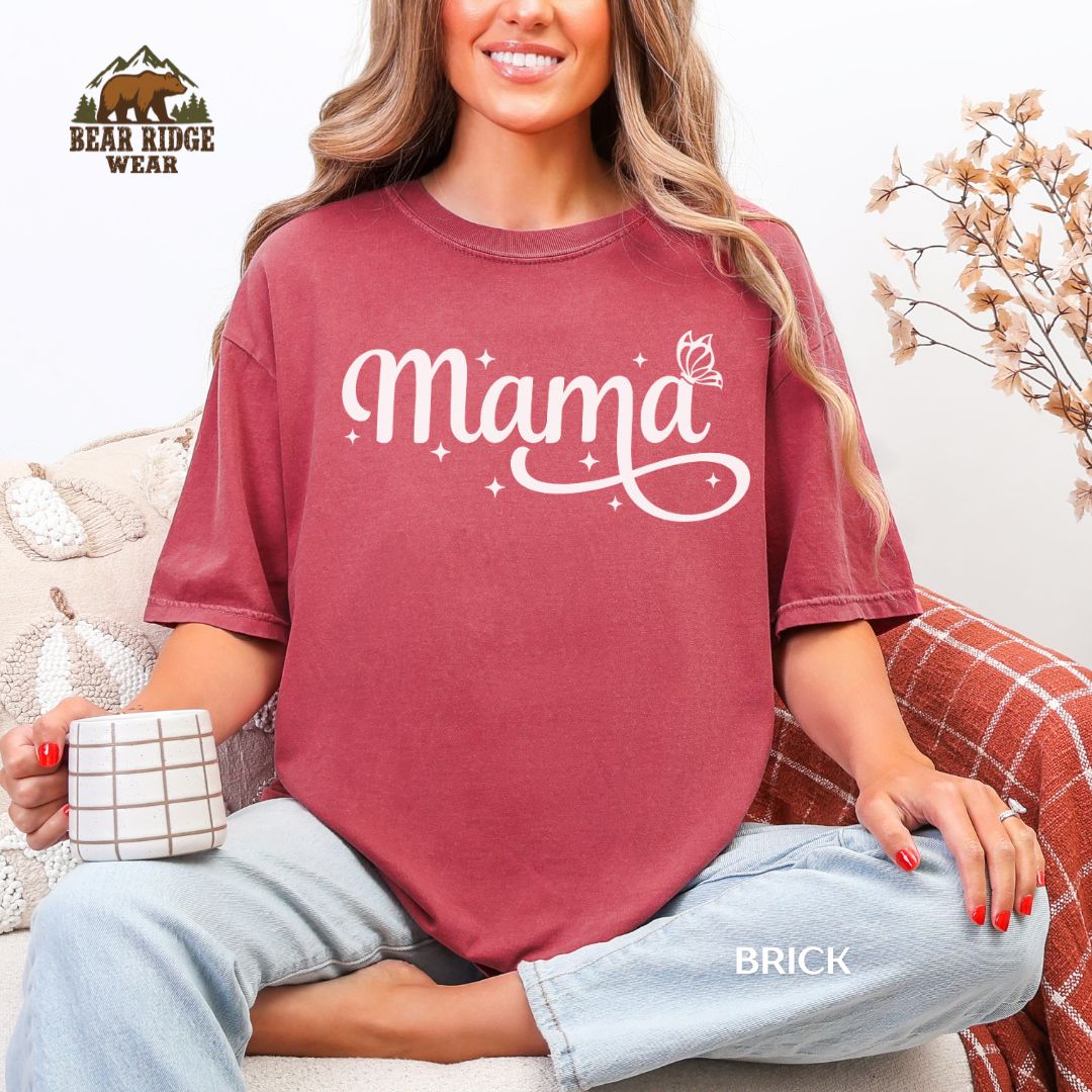 Mama-Butterfly-White Mother's Day T-Shirt
