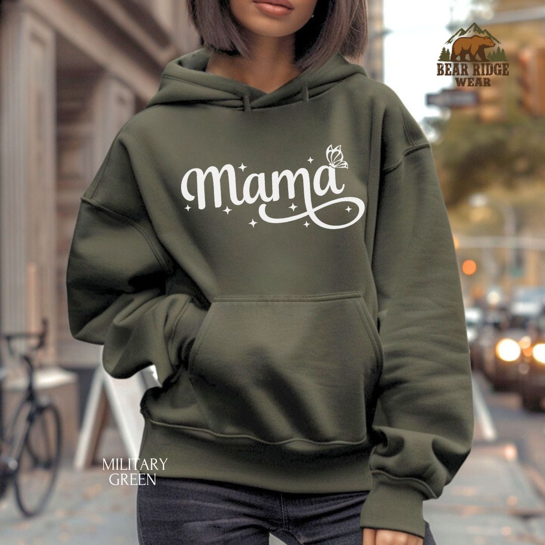 Mama-Butterfly-White' Mother's Day Hoodie
