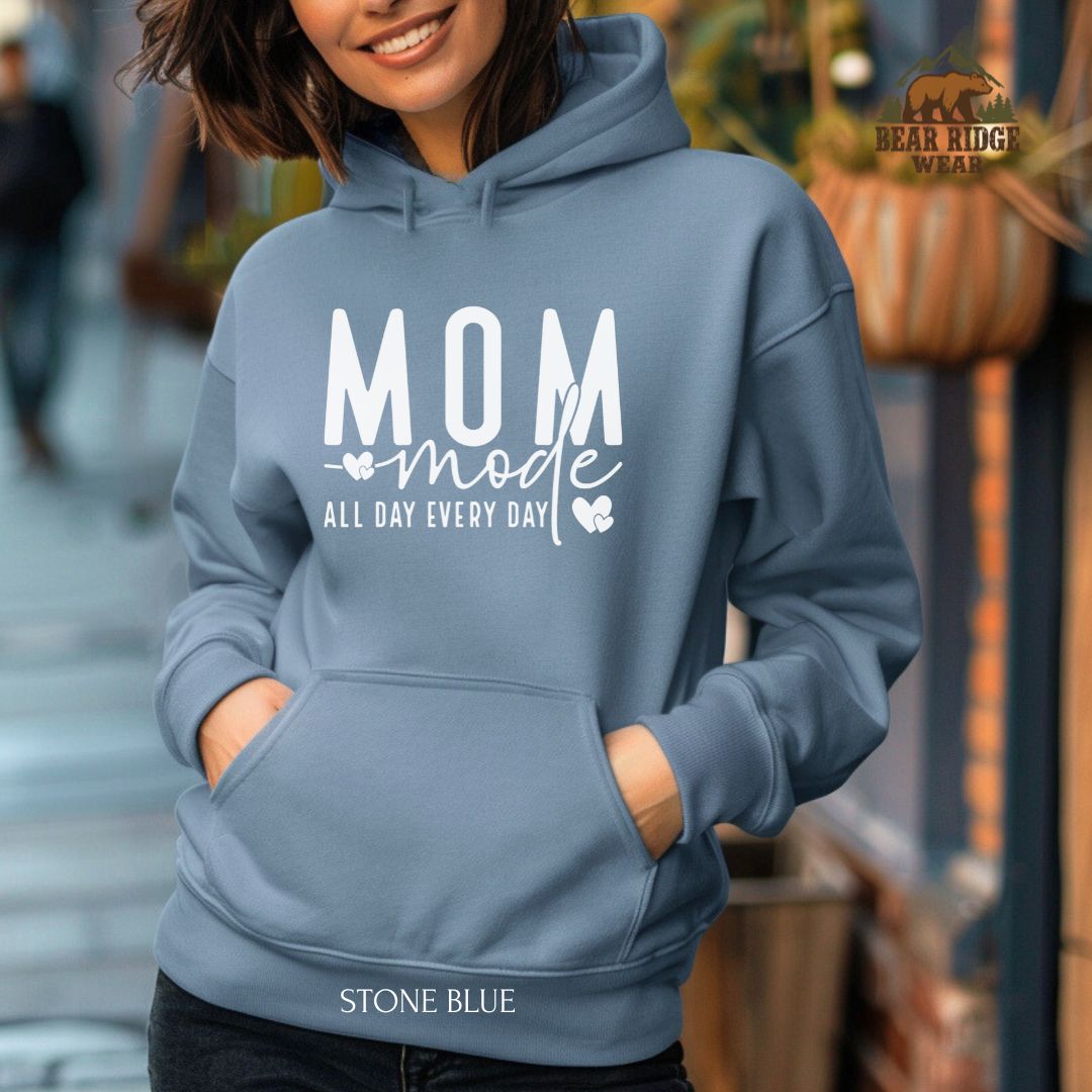 Mom Mode-White' Mother's Day Hoodie