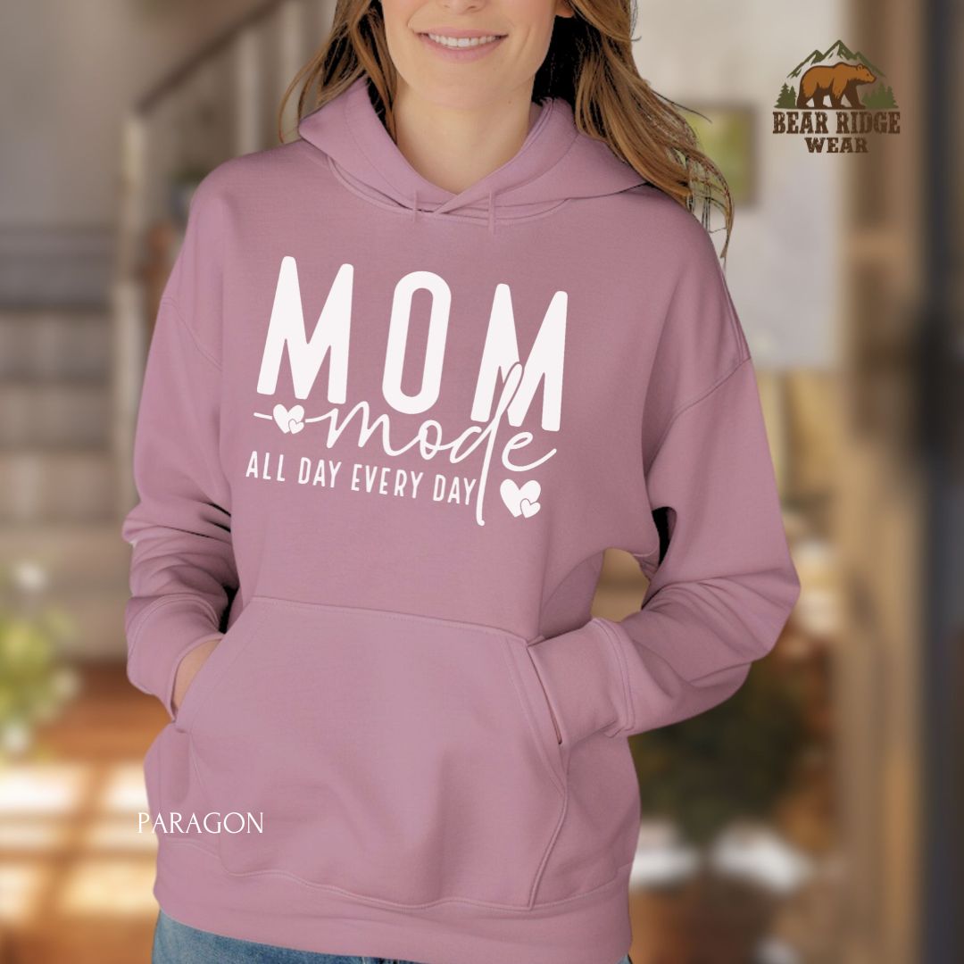 Mom Mode-White' Mother's Day Hoodie