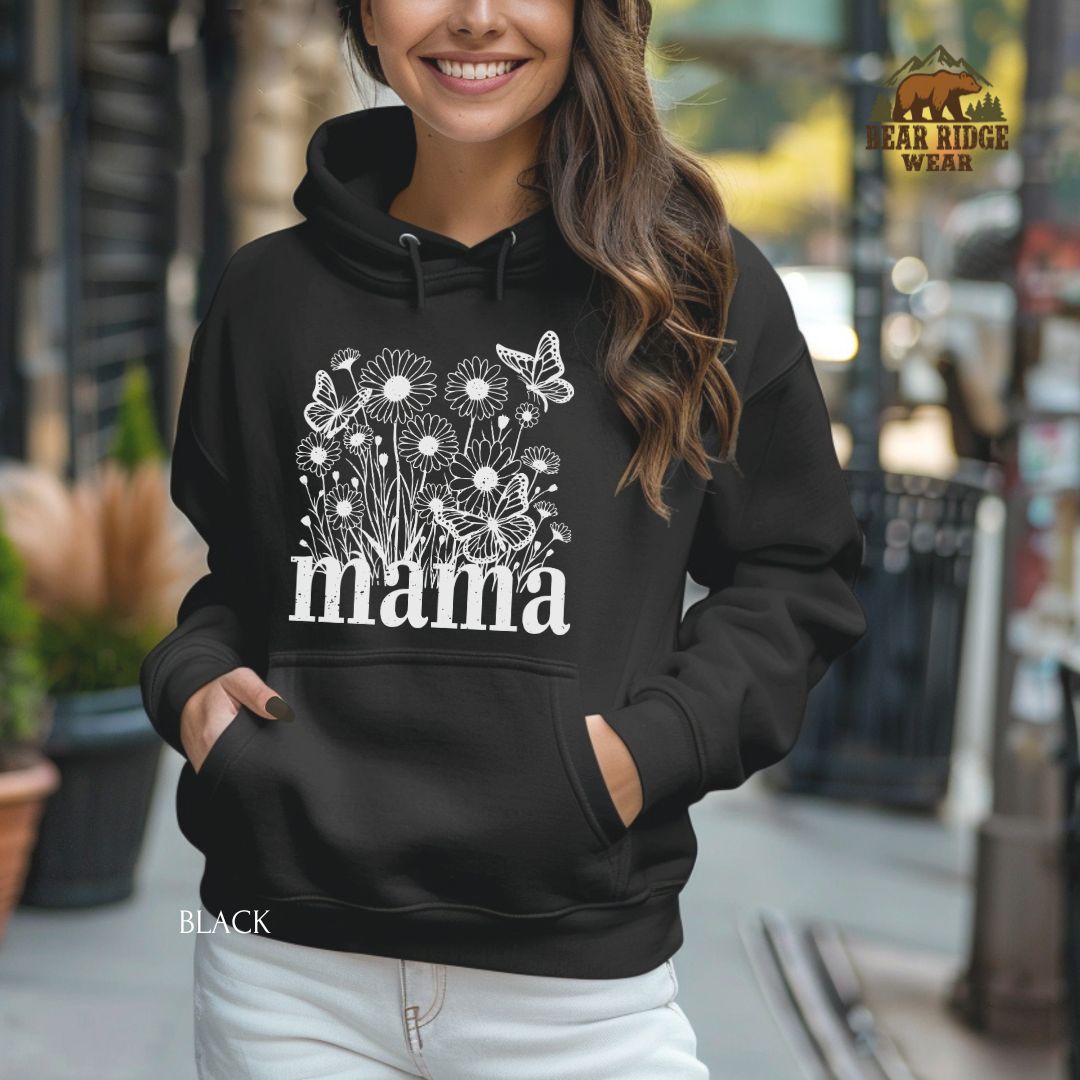 Floral Mama-White' Mother's Day Hoodie