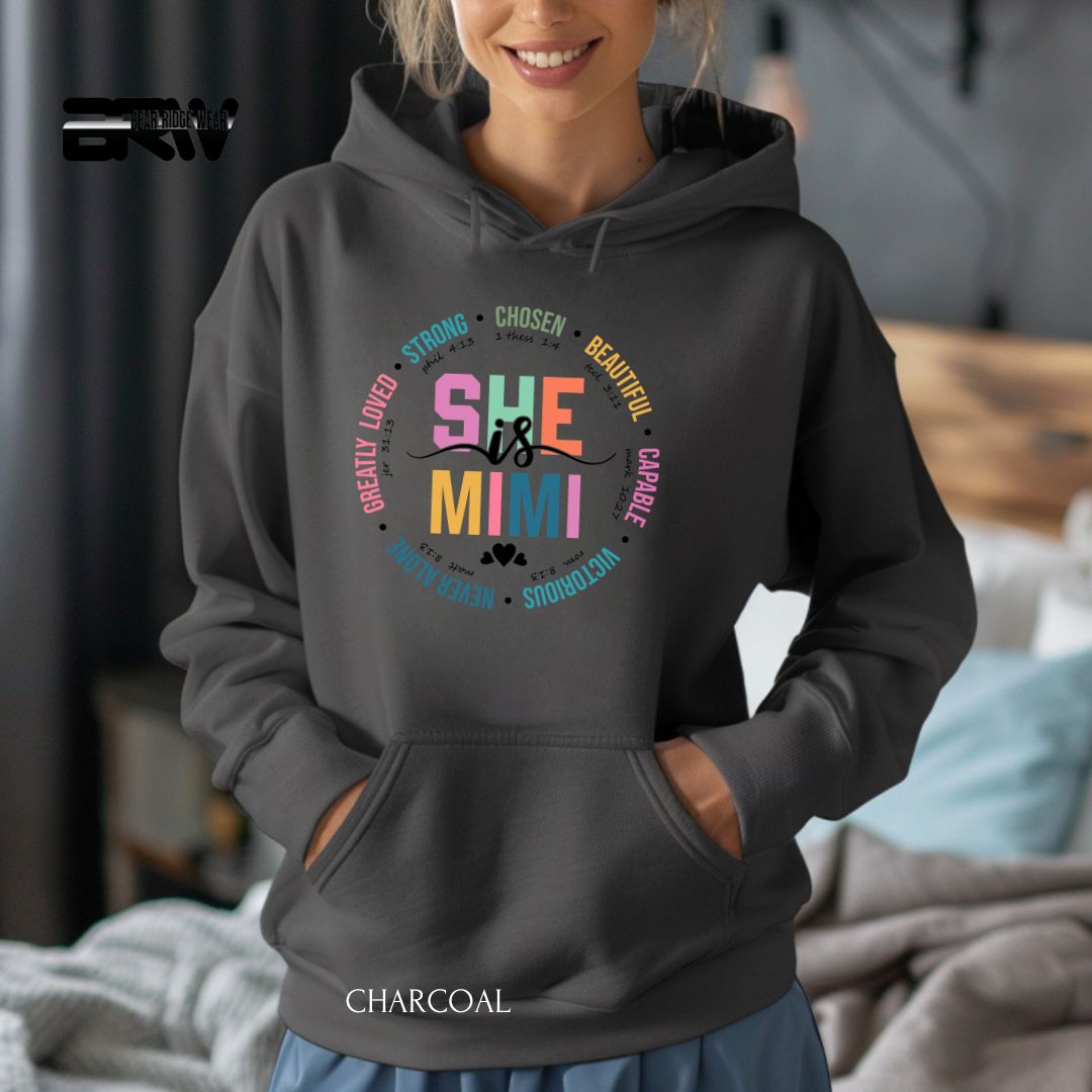 She is MiMi' Mother's Day Hoodie, Color: Charcoal, Size: 2XL