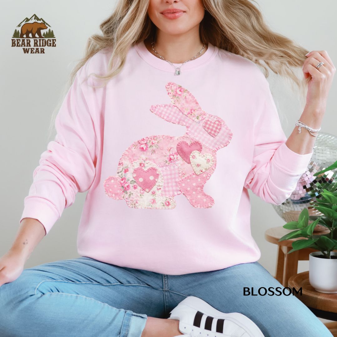 Patchwork Rabbit' Spring Long-Sleeve Tee