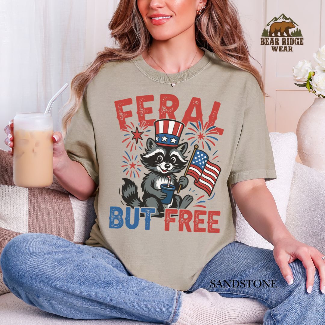 Feral Raccoon' Patriotic T-Shirts