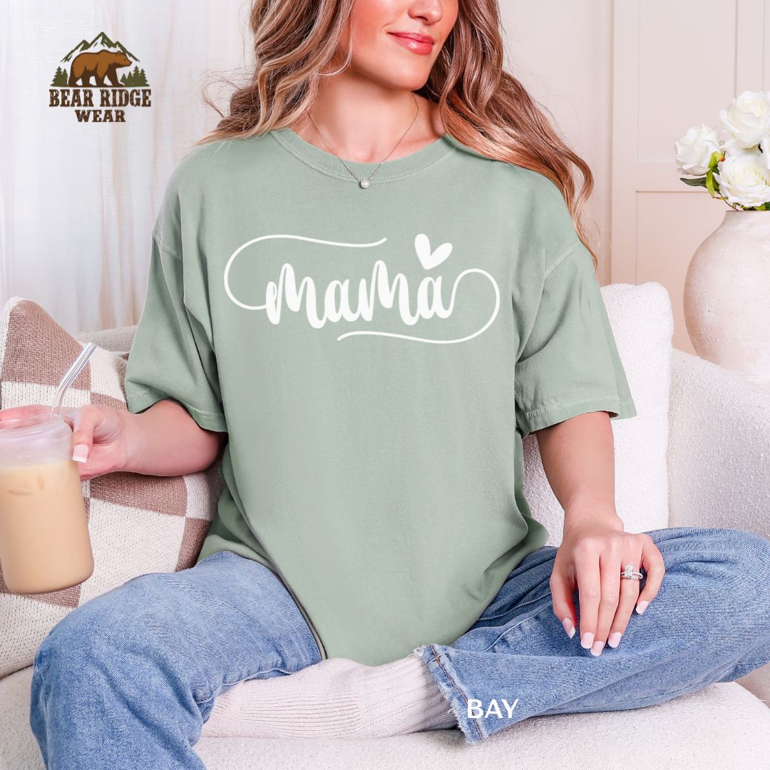 Mama-Heart-White' Mother's Day T-Shirt