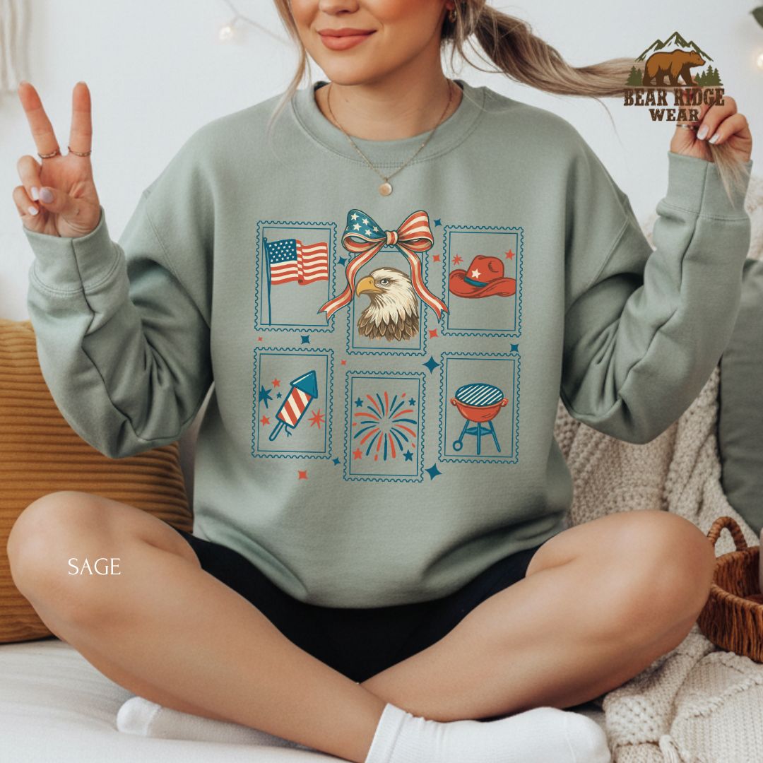 Stamps' Patriotic Crewneck Sweatshirt