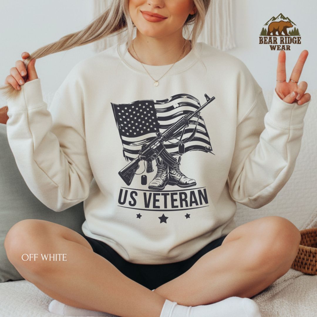US Veteran' Patriotic Crewneck Sweatshirt