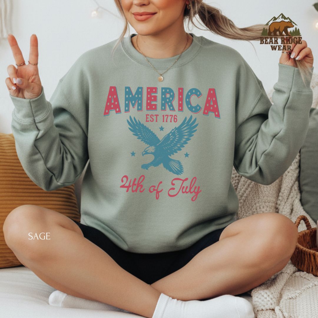 America-1776' Patriotic Crewneck Sweatshirt