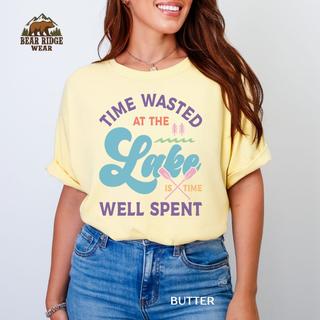Time Wasted At The Lake' Summer T-shirt