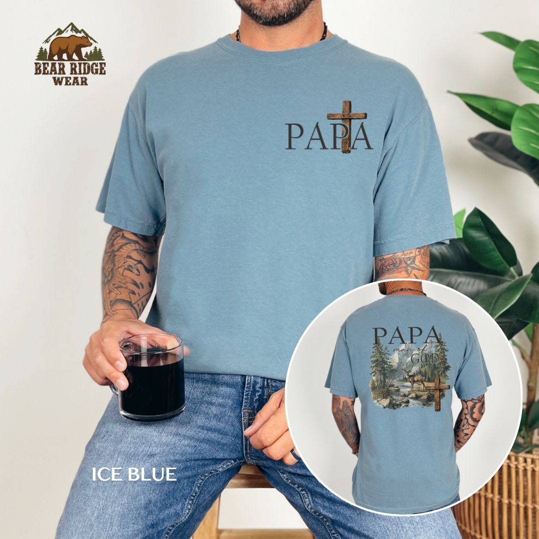 Papa Man Of God' Father's Day T-shirt
