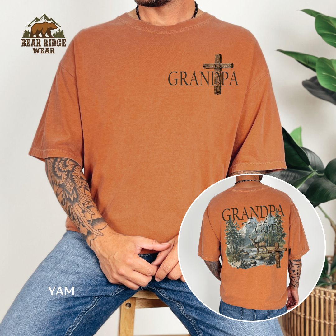 Grandpa Man Of God' Father's Day T-shirt