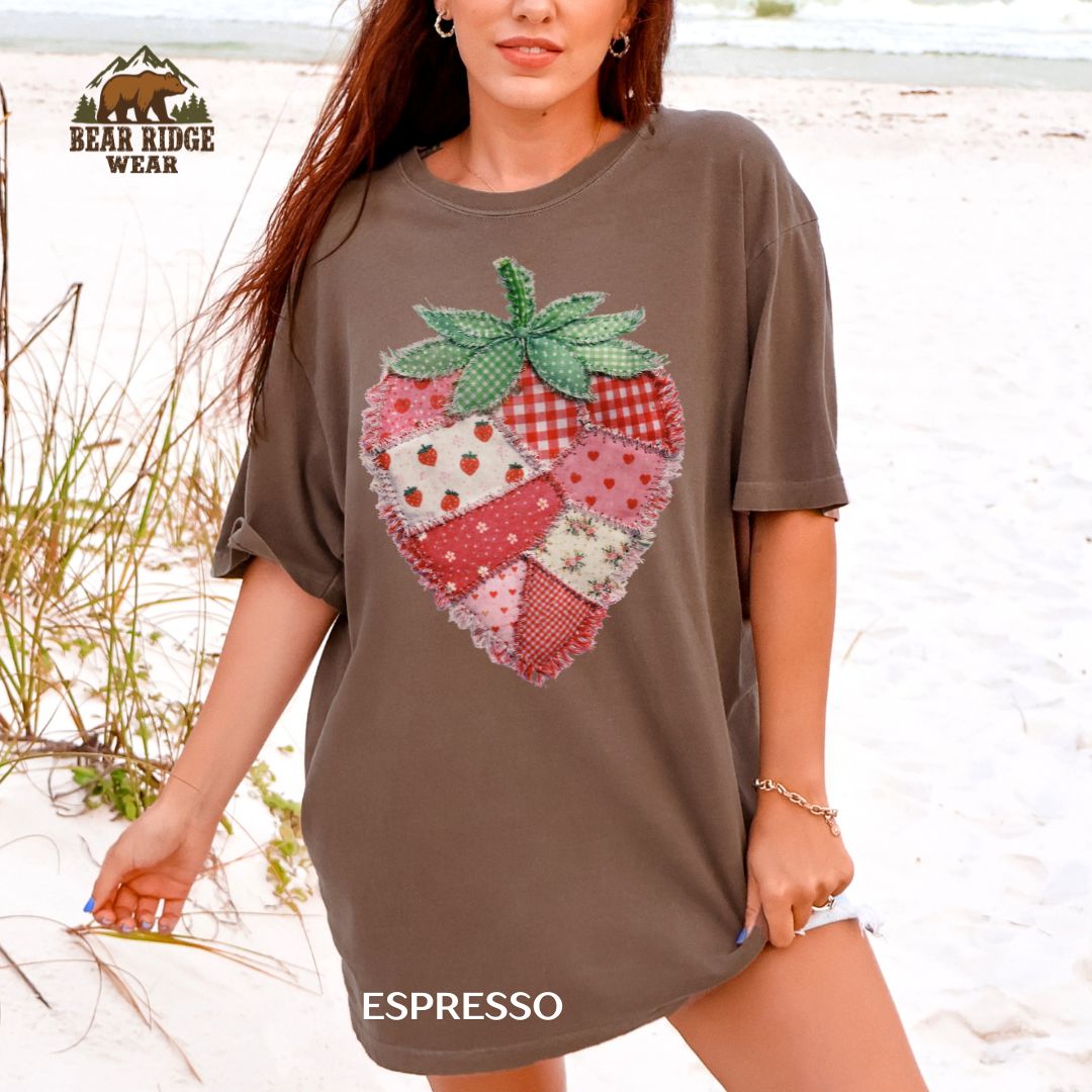Strawberry Patchwork' Summer T-shirt