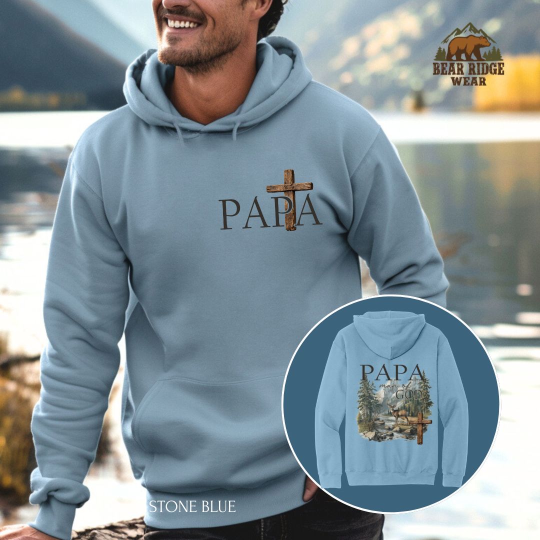 Papa Man Of God' Father's Day Hoodie