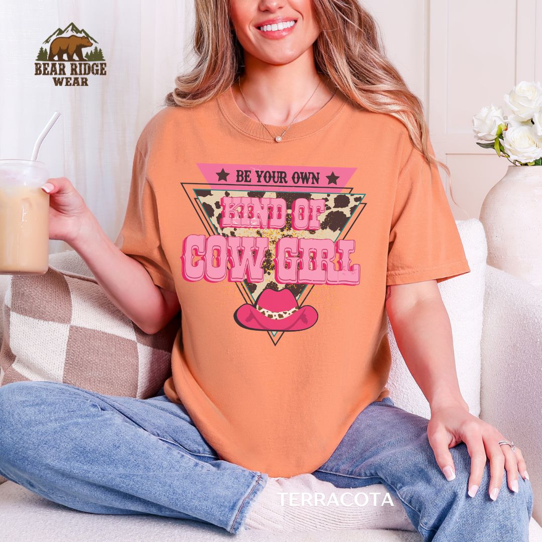 Be Your Own Kinda Cowgirl Western T-shirt, Color: Terracotta, Size: M