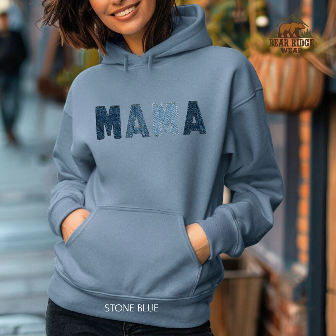 Mama-Denim' Mother's Day Hoodie