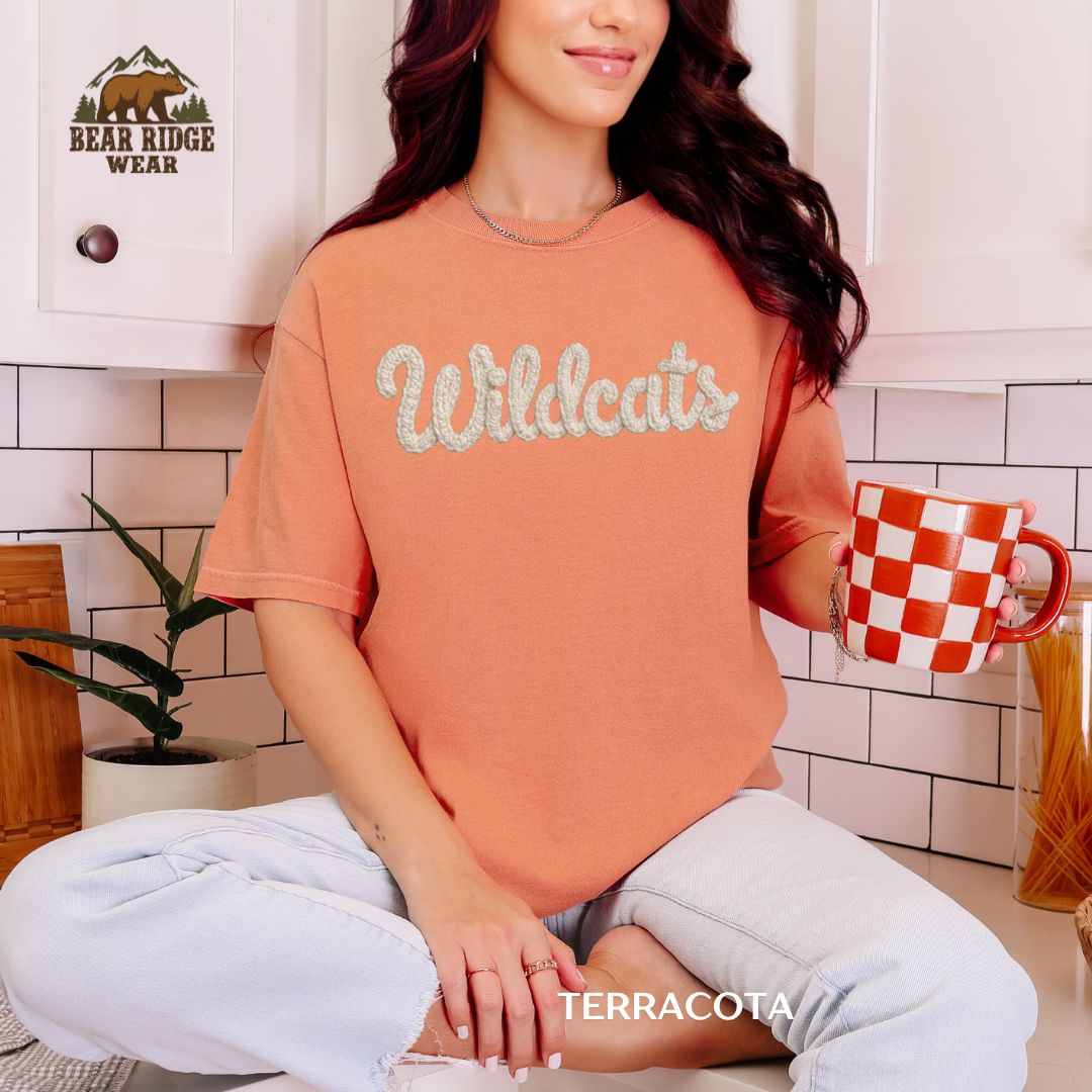 Wildcats-Yarn' Western T-shirt, Color: Terracotta, Size: M