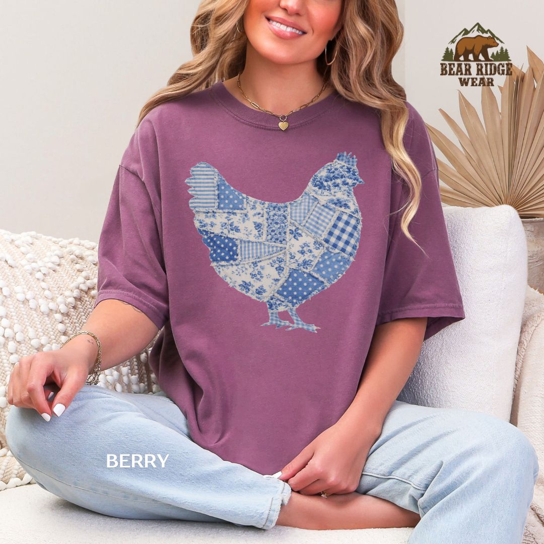 Chicken-Patchwork' Western T-shirt