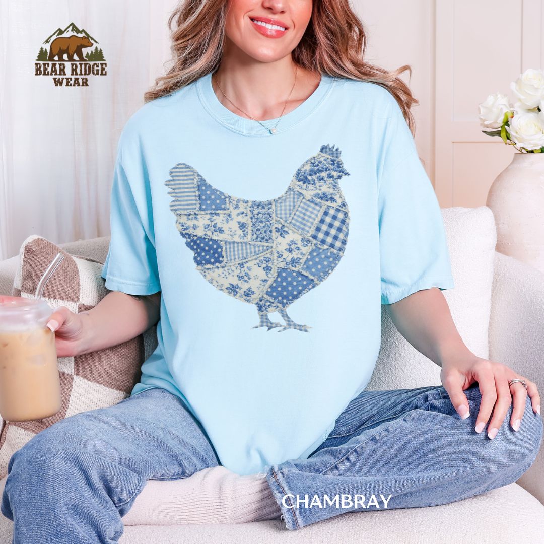 Chicken-Patchwork' Western T-shirt