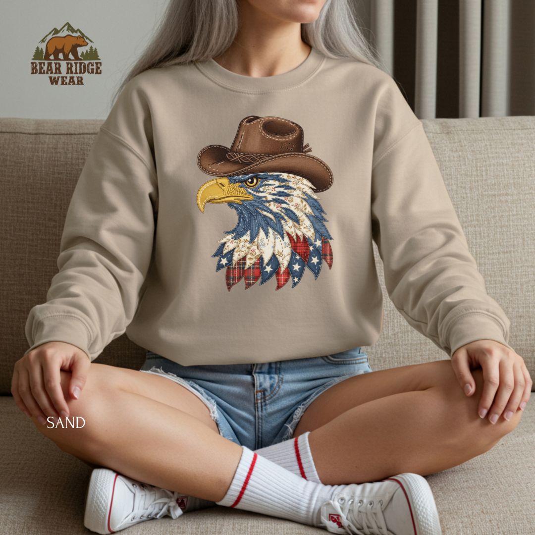 Eagle-Cowboy' Patriotic Crewneck Sweatshirt
