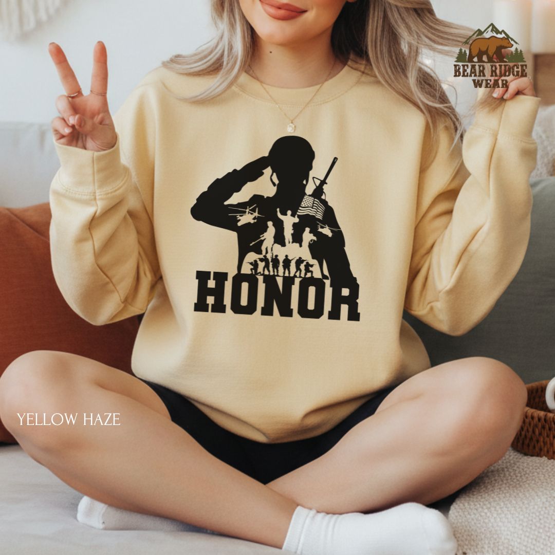 Honor' Patriotic Crewneck Sweatshirt