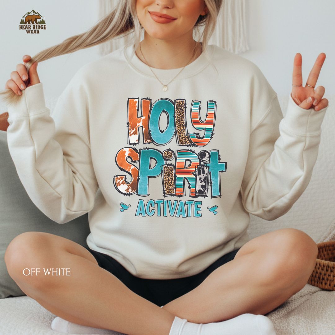 Holy Spirit Activate' Faith Crewneck Sweatshirt