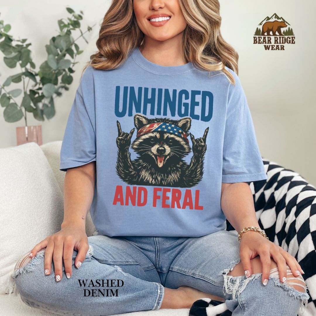Unhinged and Feral-Raccoon' Patriotic T-Shirts