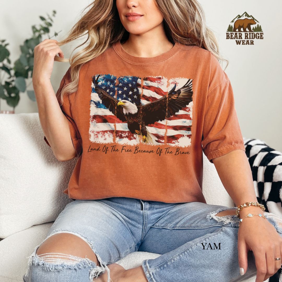 Land Of The Free-Eagle' Patriotic T-Shirts