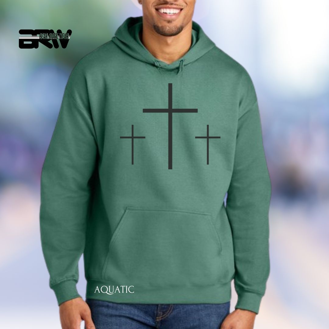 Crosses-3-Black' Faith Hoodies