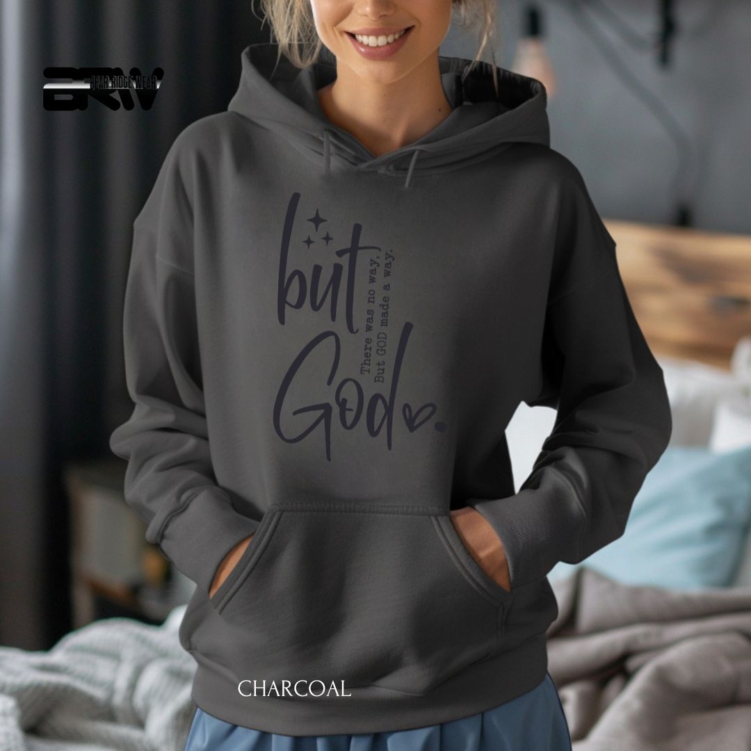But God-Made A Way' Faith Hoodies, Color: Charcoal, Size: 2XL