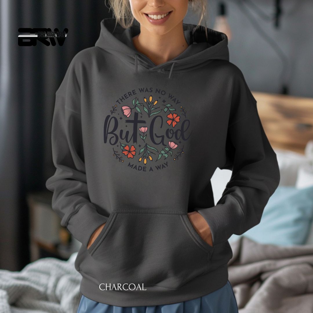 But God' Faith Hoodies, Color: Charcoal, Size: 2XL