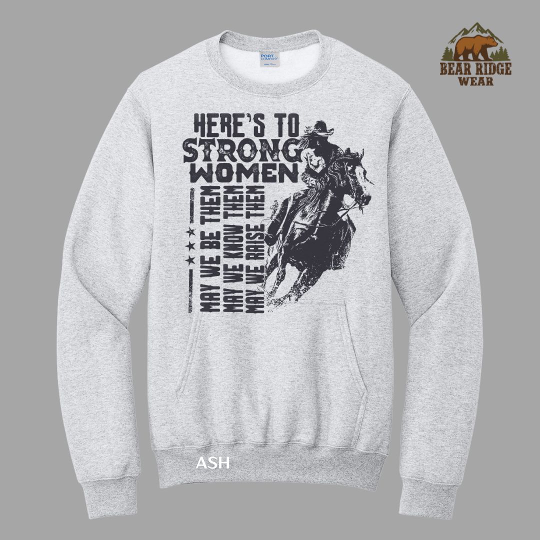 Strong Women'  Western Kangaroo Crew, Color: Ash, Size: S