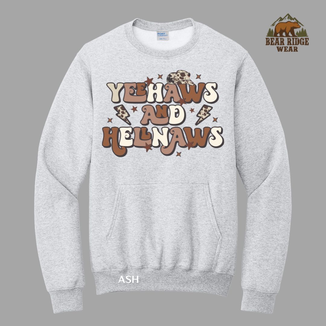 Yeehaws &amp; Hellnaws' Western Kangaroo Crew, Color: Ash, Size: S