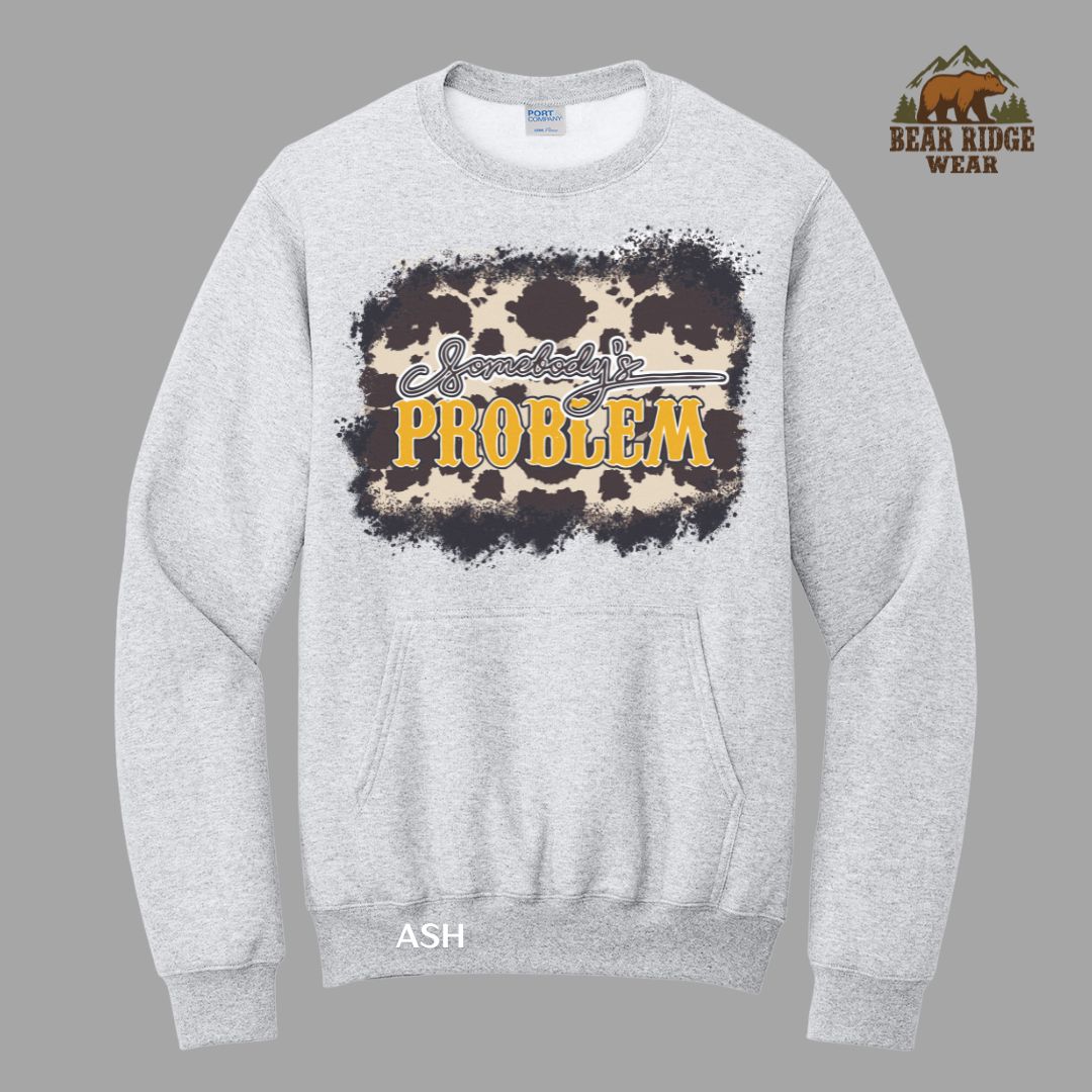Somebodys Problem'  Western Kangaroo Crew, Color: Ash, Size: S