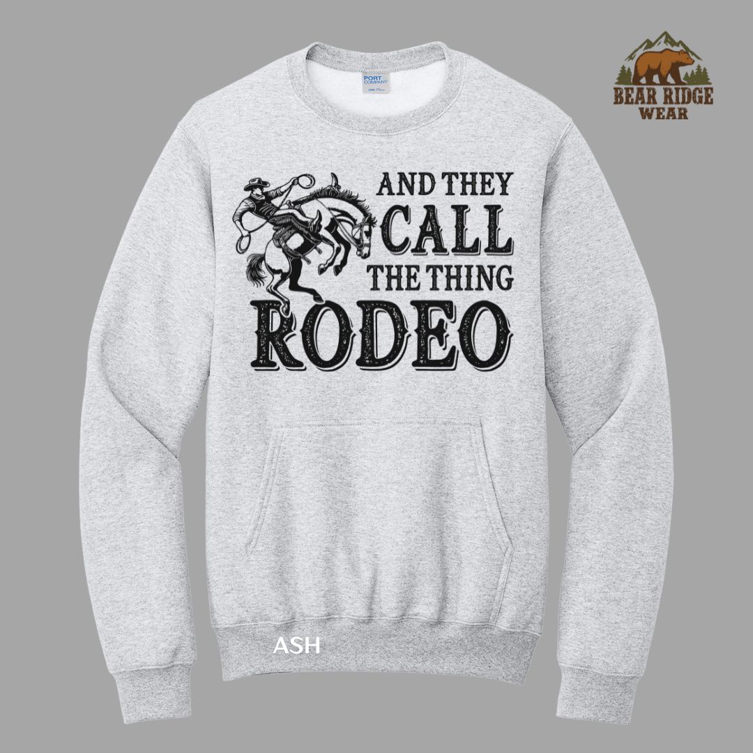 They Call The Thing Rodeo'  Western Kangaroo Crew, Color: Ash, Size: S
