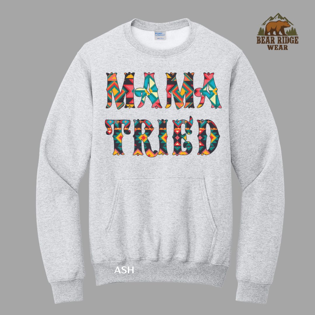 Mama Tried'  Western Kangaroo Crew, Color: Ash, Size: S