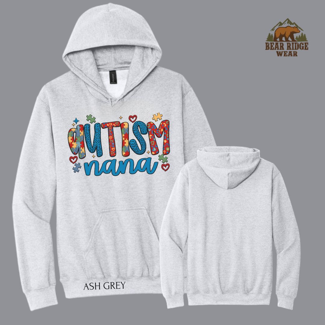 Autism-Nana' Autism Awareness Hoodies, Color: Sport-Grey, Size: 2XL