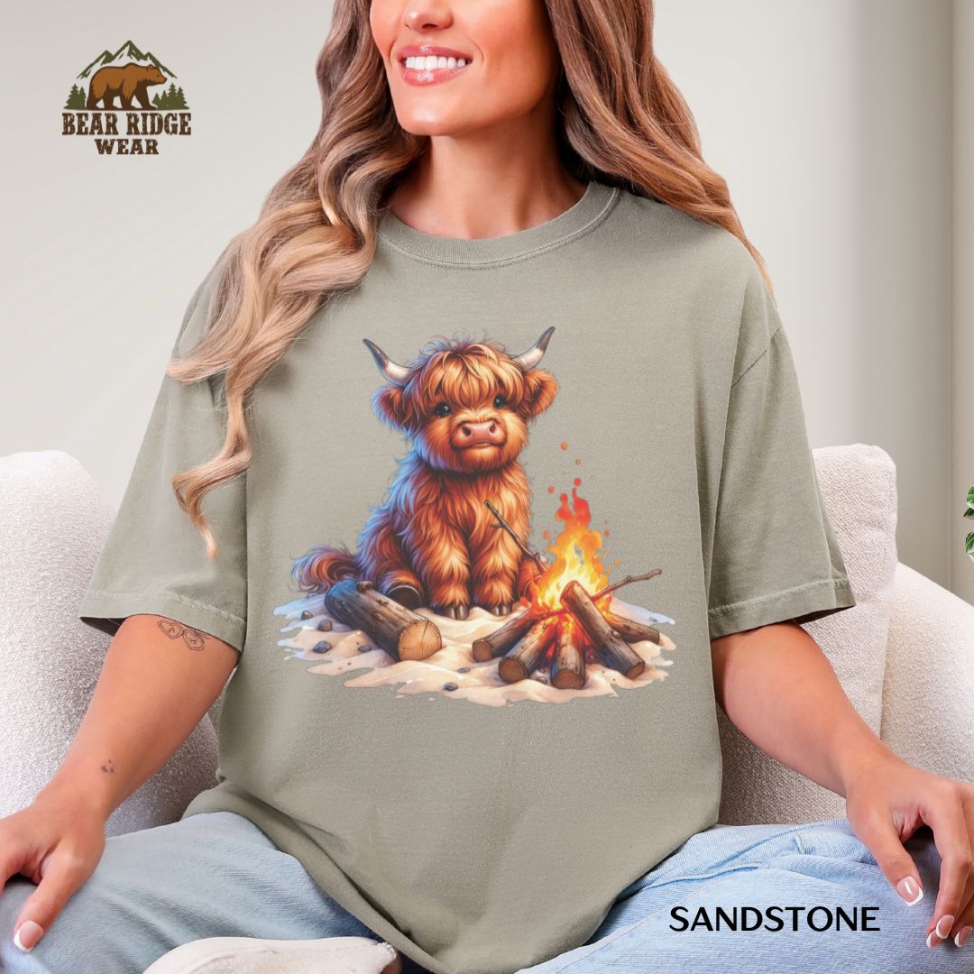 Highland Cow-Bonfire Summer T-shirt