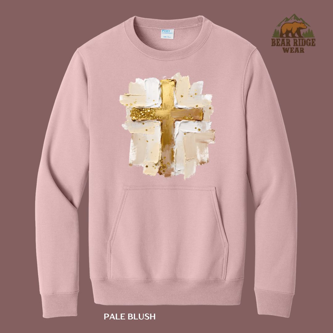 Cross-gold-Paint Faith Kangaroo Crew
