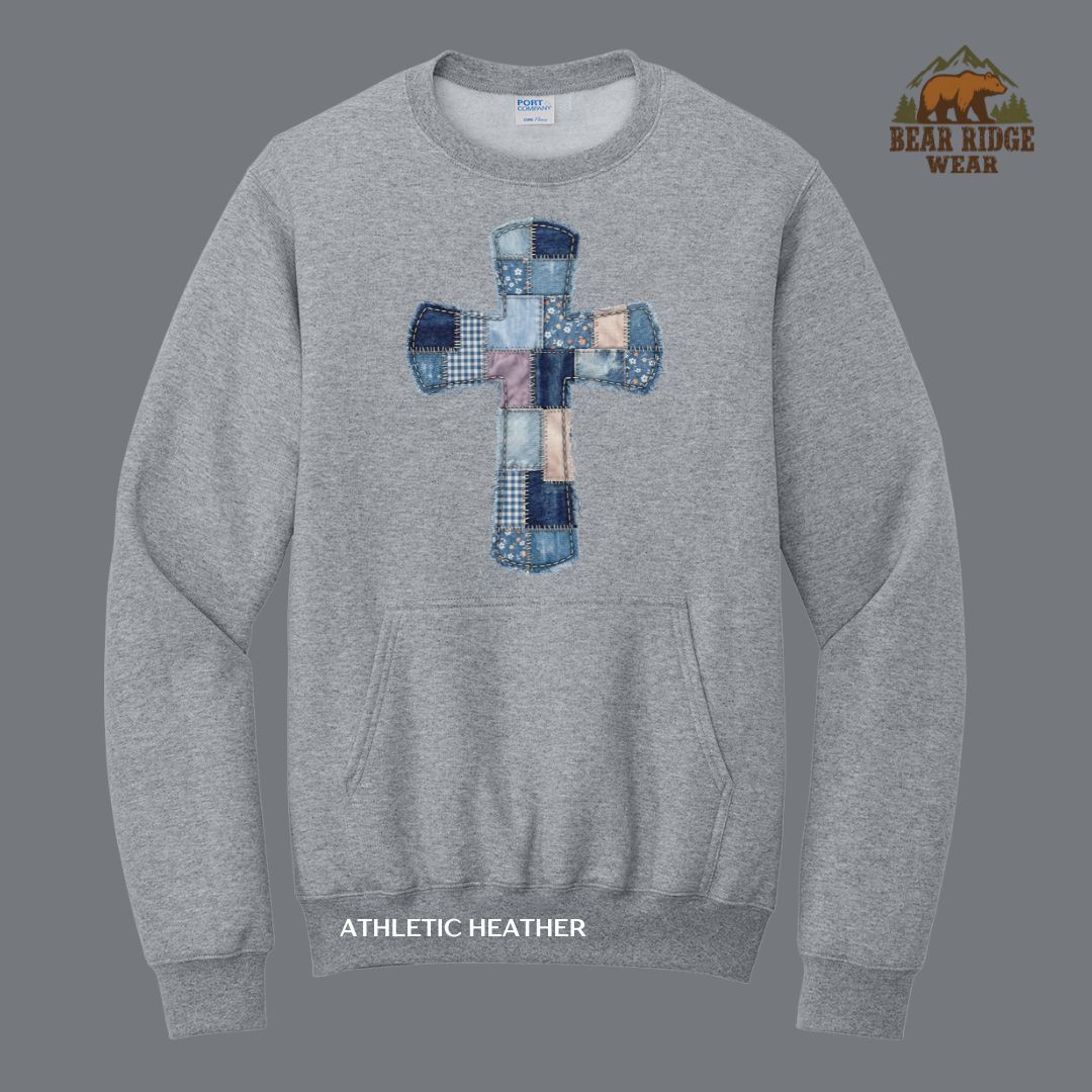 Cross-Denim Faith Kangaroo Crew