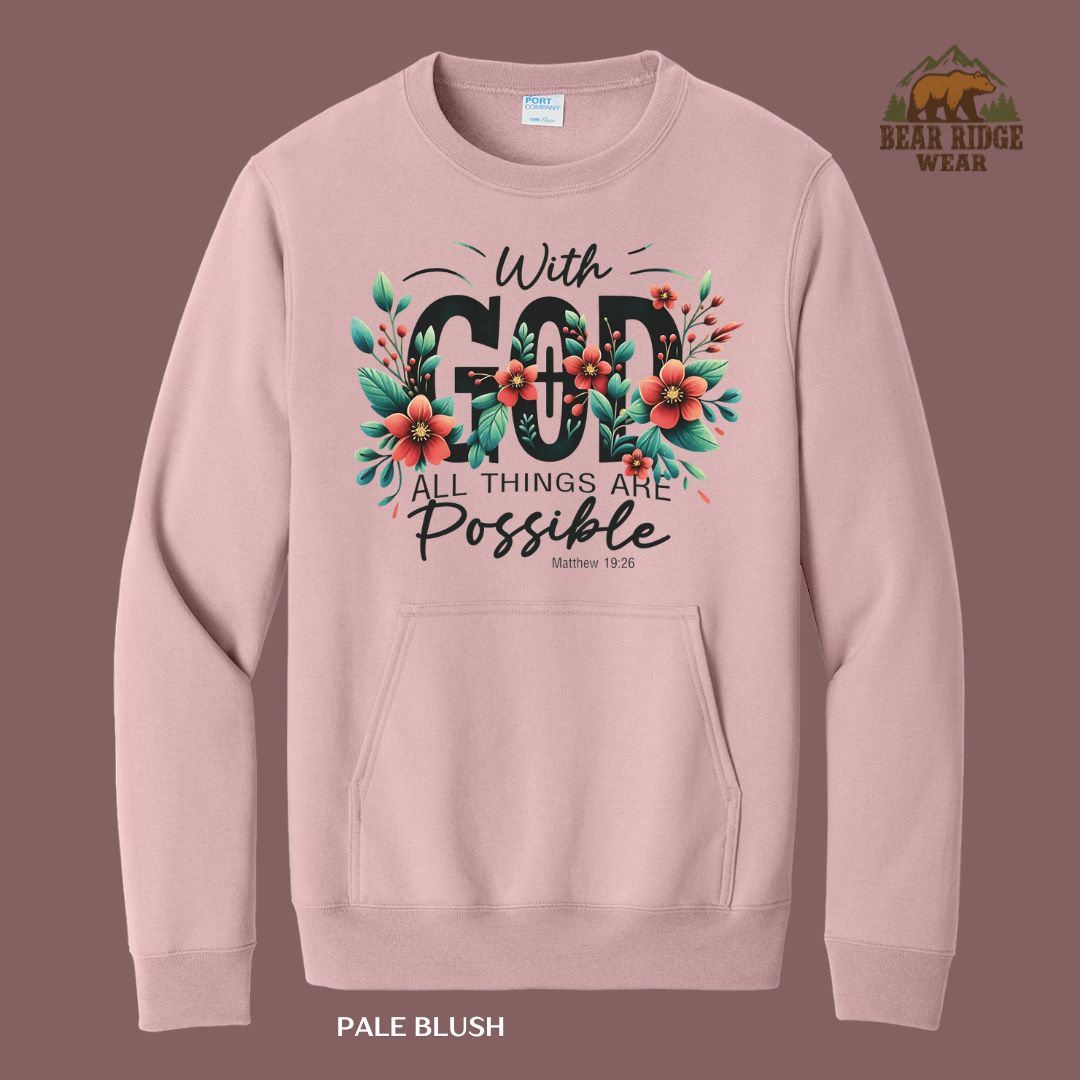 With God All Things Are Possible Faith Kangaroo Crew