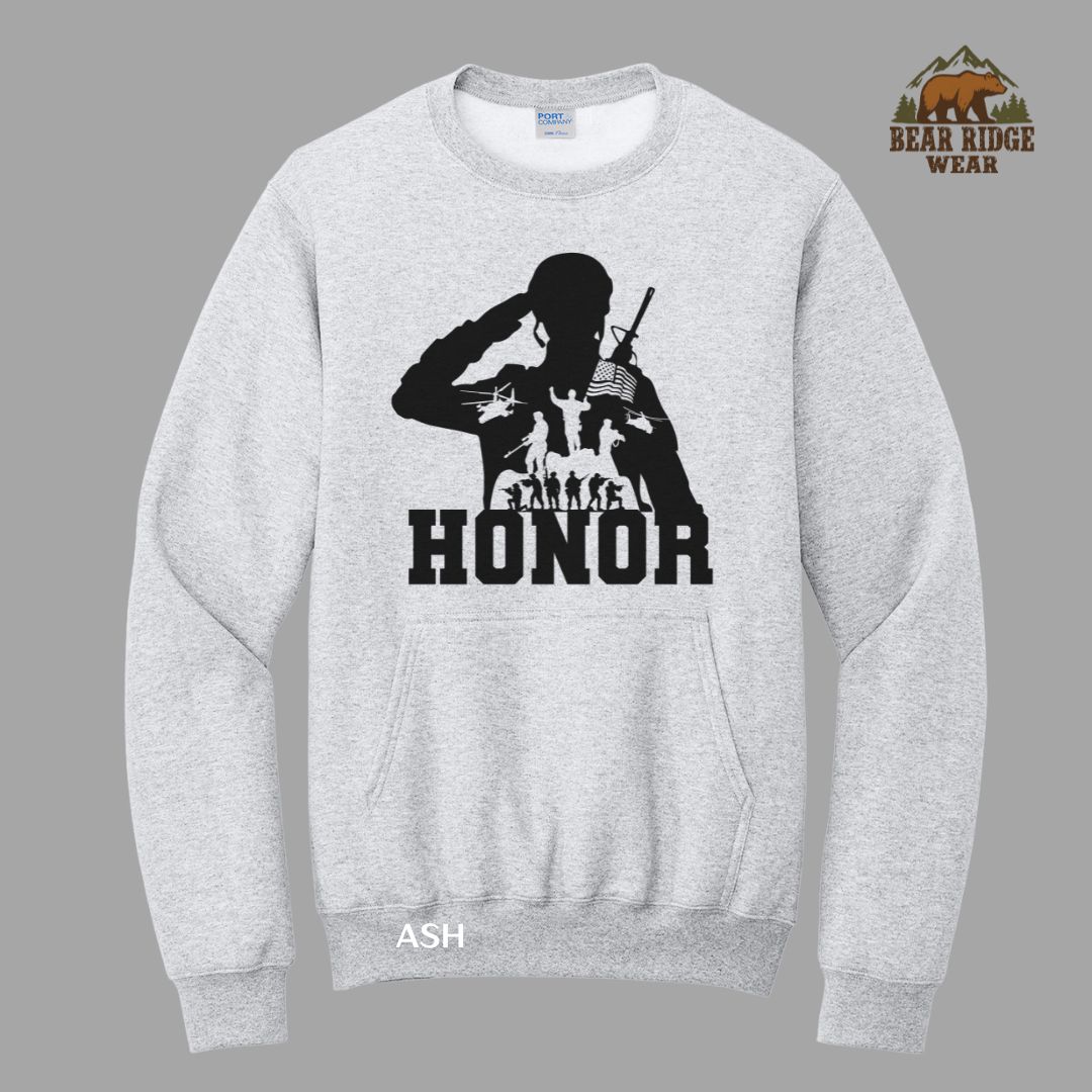 Honor Patriotic Kangaroo Crew, Color: Ash, Size: S