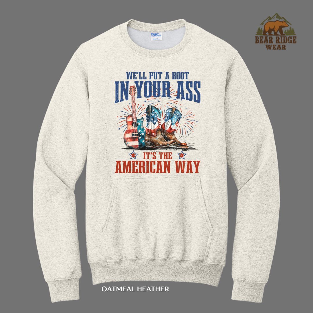 Put A Boot In Your Ass-Back Patriotic Kangaroo Crew